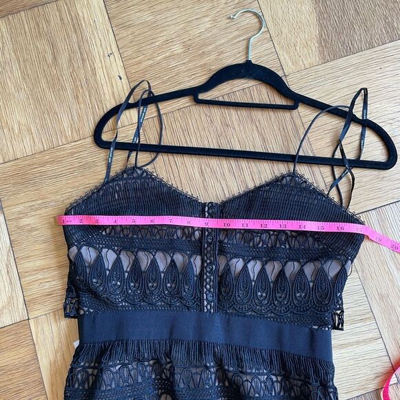 NWT Self Portrait Black Teardrop Guipure Lace Maxi Dress Sz 6 (Runs small!) - Picture 13 of 16
